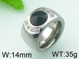 Stainless Steel Stone&Crystal Ring