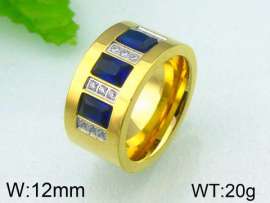 Stainless Steel Stone&Crystal Ring