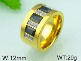 Stainless Steel Stone&Crystal Ring