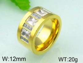 Stainless Steel Stone&Crystal Ring