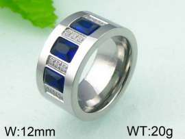 Stainless Steel Stone&Crystal Ring