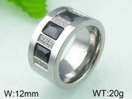 Stainless Steel Stone&Crystal Ring