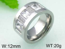 Stainless Steel Stone&Crystal Ring