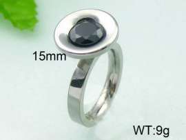 Stainless Steel Stone&Crystal Ring