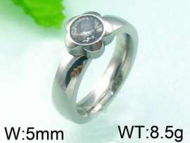 Stainless Steel Stone&Crystal Ring