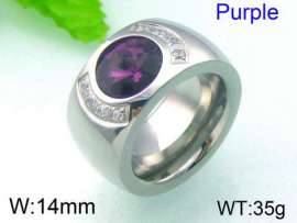 Stainless Steel Stone&Crystal Ring