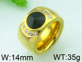 Stainless Steel Stone&Crystal Ring