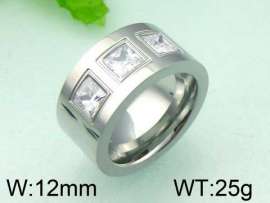 Stainless Steel Stone&Crystal Ring