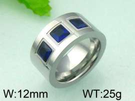 Stainless Steel Stone&Crystal Ring