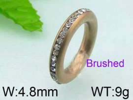 Stainless Steel Stone&Crystal Ring