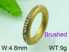 Stainless Steel Stone&Crystal Ring
