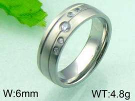 Stainless Steel Stone&Crystal Ring