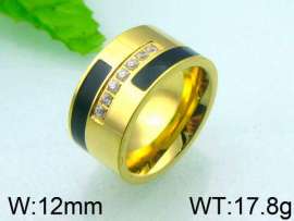 Stainless Steel Stone&Crystal Ring
