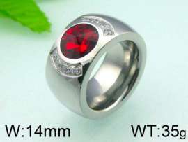 Stainless Steel Stone&Crystal Ring