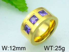 Stainless Steel Stone&Crystal Ring