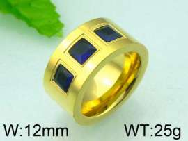 Stainless Steel Stone&Crystal Ring
