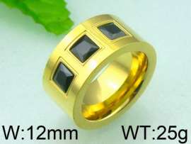 Stainless Steel Stone&Crystal Ring