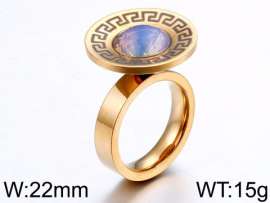Stainless Steel Stone&Crystal Ring