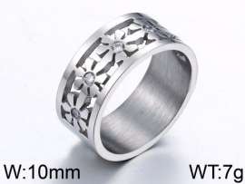 Stainless Steel Stone&Crystal Ring