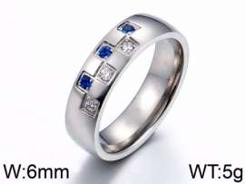 Stainless Steel Stone&Crystal Ring
