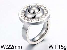 Stainless Steel Stone&Crystal Ring