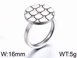 Stainless Steel Stone&Crystal Ring
