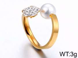 Stainless Steel Stone&Crystal Ring