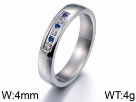 Stainless Steel Stone&Crystal Ring
