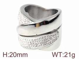 Stainless Steel Stone&Crystal Ring