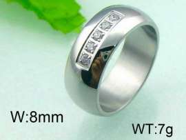 Stainless Steel Stone&Crystal Ring