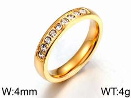Stainless Steel Stone&Crystal Ring