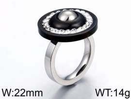 Stainless Steel Stone&Crystal Ring