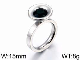 Stainless Steel Stone&Crystal Ring