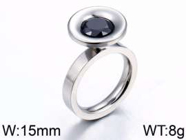 Stainless Steel Stone&Crystal Ring