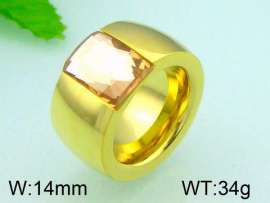 Stainless Steel Stone&Crystal Ring