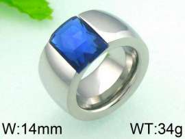 Stainless Steel Stone&Crystal Ring