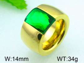 Stainless Steel Stone&Crystal Ring