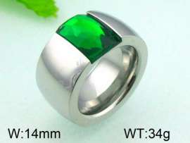 Stainless Steel Stone&Crystal Ring