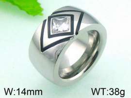 Stainless Steel Stone&Crystal Ring