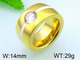 Stainless Steel Stone&Crystal Ring