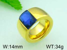Stainless Steel Stone&Crystal Ring