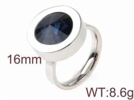 Stainless Steel Stone&Crystal Ring