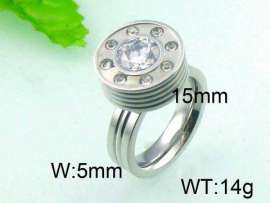 Stainless Steel Stone&Crystal Ring