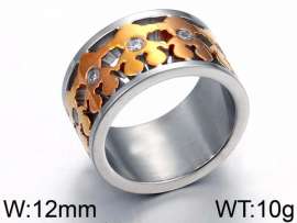 Stainless Steel Stone&Crystal Ring