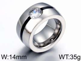 Stainless Steel Stone&Crystal Ring