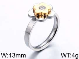 Stainless Steel Stone&Crystal Ring