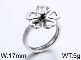 Stainless Steel Stone&Crystal Ring