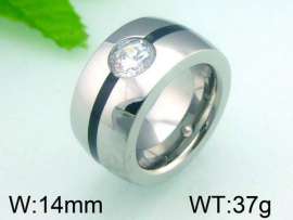 Stainless Steel Stone&Crystal Ring