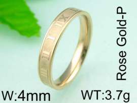 Stainless Steel Rose Gold-plating Ring