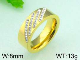 Stainless Steel Stone&Crystal Ring